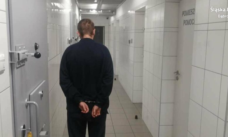 Dąbrowa Górnicza: dusił sklepikarza, bo chciał ukraść dwa czteropaki piwa. Fot. KMP Dąbrowa Górnicza