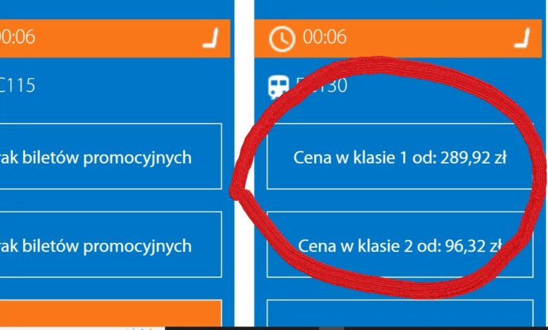 najdroższy bilet Intercity PKP Kolej