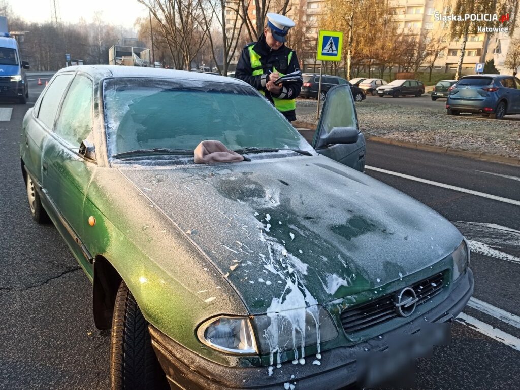 Śmiertelny wypadek na Witosa w Katowicach/fot.Śląska Policja