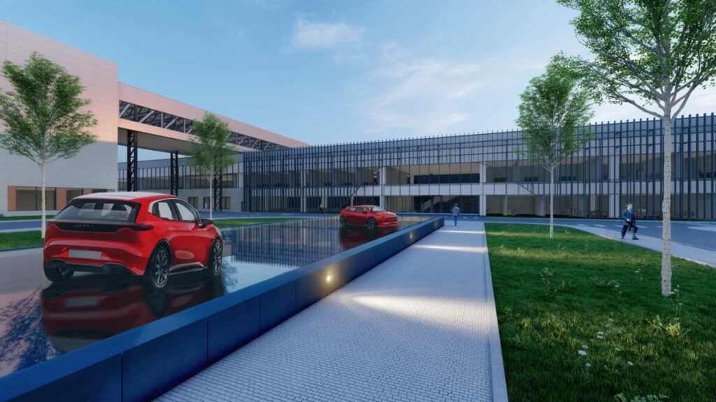 Tak ma wyglądać fabryka Izery w Jaworznie. Są wizualizacje. Fot. ElectroMobility Poland