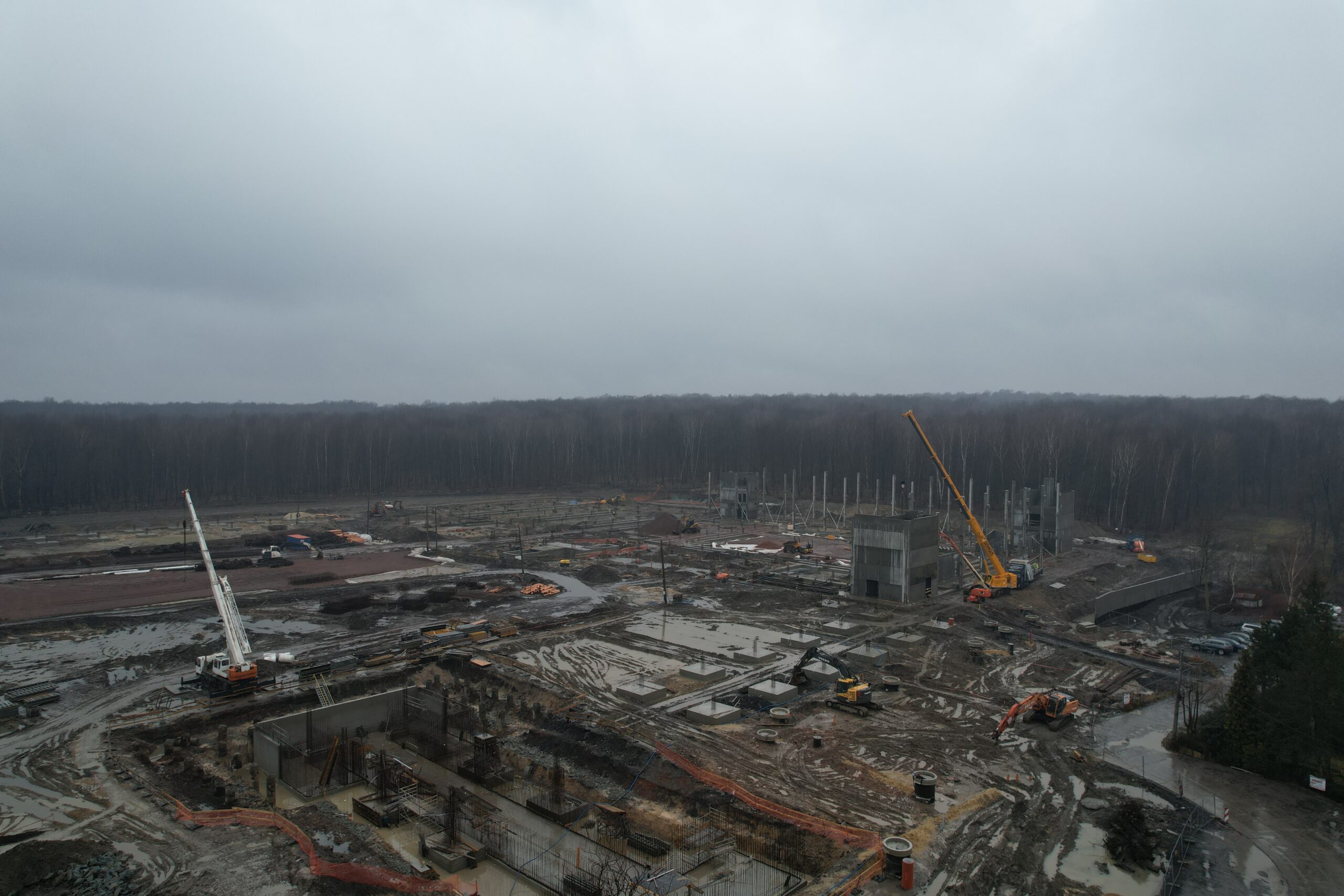 nowy stadion GKS z drona