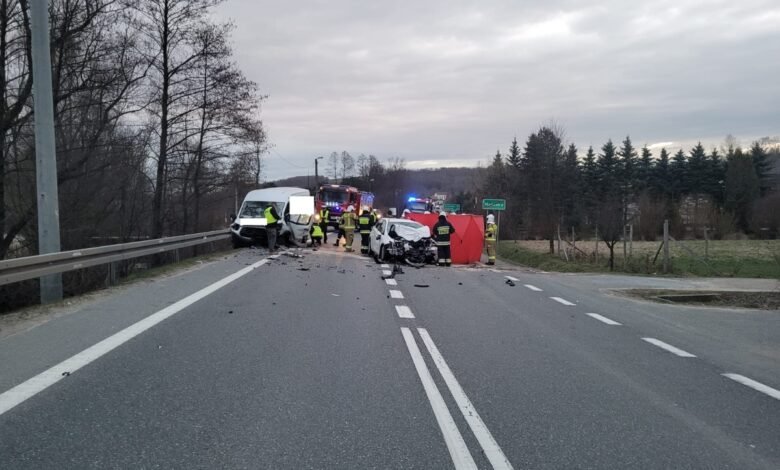 Toyota zderzyła się z fordem transitem. Zginęła kobieta/fot.Policja Podkarpacka