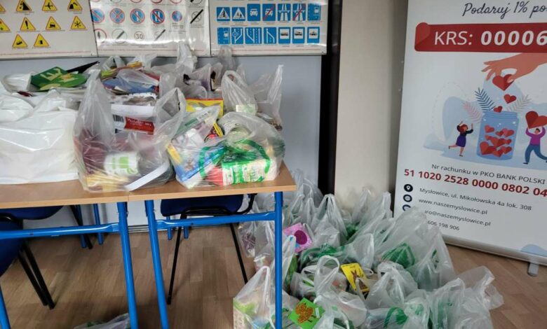 Prawie 500 kg dobra. Zbiórkę zorganizowało Stowarzyszenie Inicjatyw Lokalnych Nasze Mysłowice/fot.Stowarzyszenie