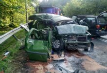 Czołówka opla z volkswagenem. 7 osób rannych/fot.Policja Podkarpacka