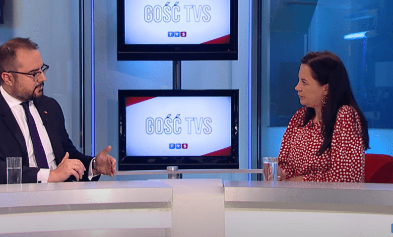 wiceminister Paweł Jabłoński rozmowa gość TVS