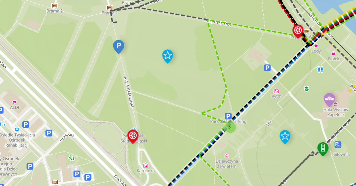 park śląski parkingi