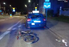 Pijany rowerzysta dobił do samochodu. Mandat? 4 tys. zł. Fot. Policja Śląska