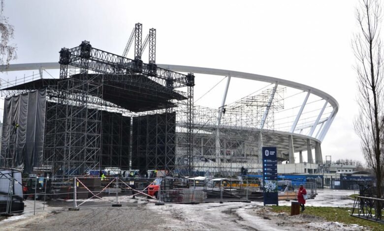 Sylwester na Stadionie Śląskim. Trwa budowa gigantycznej sceny/fot.Park Śląski