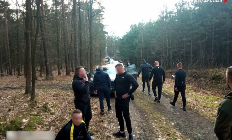 Ustawka kiboli w Suszcu obok Pszczyny/fot.Śląska Policja