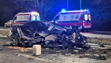Za szybko. Tragiczny wypadek w Tychach/fot.Śląska Policja