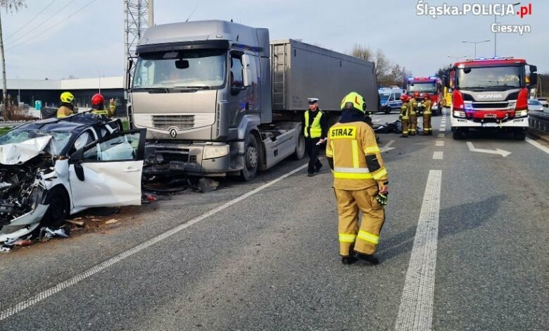Tragiczny wypadek w Ustroniu. Kobieta straciła dziecko/fot.KPP Cieszyn