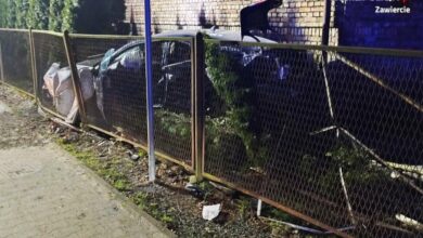 20-latek uciekał przed policją. Rozbił samochód. Fot. Policja Śląska
