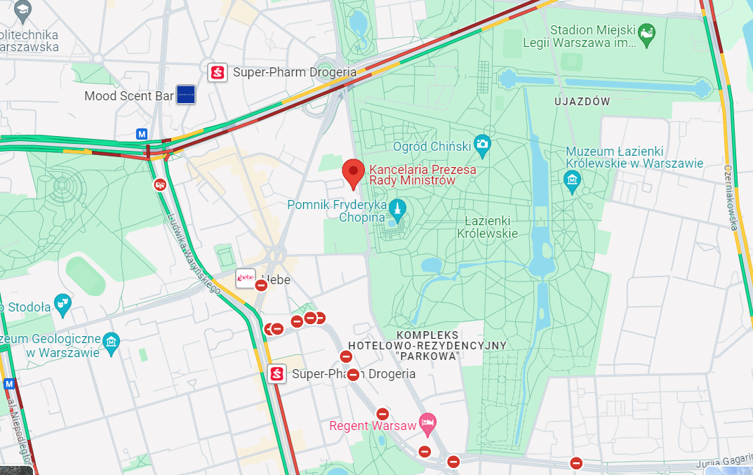 blokada dróg w warszawie 6 marca