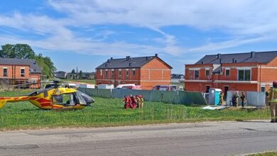 Wypadek w Tychach. Mężczyzna stracił rękę/fot.112 Tychy