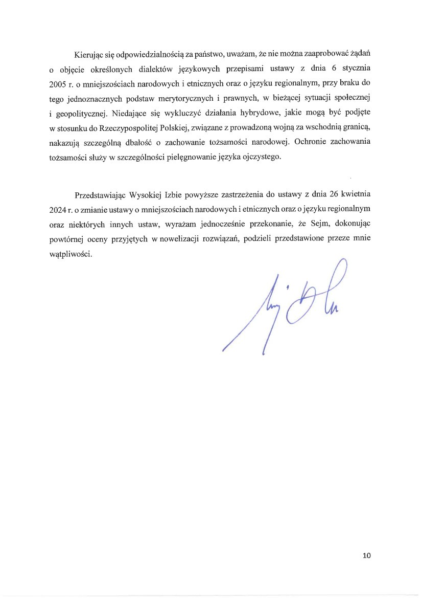 Veto Prezydenta Andrzeja Dudy w Sprawie Języka Śląskiego