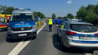 Śmiertelny wypadek w Bieruniu. Nie żyje motocyklista. Fot. KPP w Bieruniu