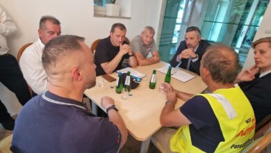 Problemy z dostępnością węgla? Związkowcy w Warszawie/fot. Komisja Krajowa WZZ "Sierpień 80"