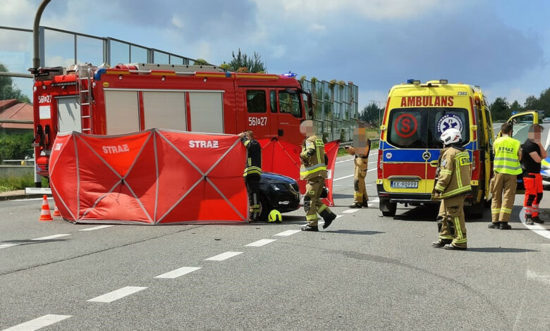 Tragedia na DK94. Nie żyje 16-letni motocyklista/fot. Policja Małopolska