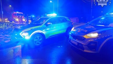 Kobieta potrącona na przejściu dla pieszych. Śmiertelny wypadek w Kobiernicach (fot.policja)