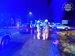 Kobieta potrącona na przejściu dla pieszych. Śmiertelny wypadek w Kobiernicach (fot.policja)