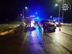 Kobieta potrącona na przejściu dla pieszych. Śmiertelny wypadek w Kobiernicach (fot.policja)