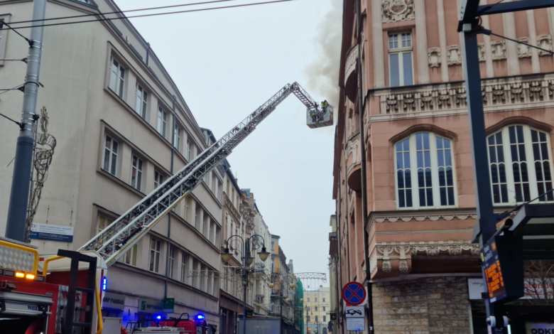 Pożar dyrekcyjna Katowice