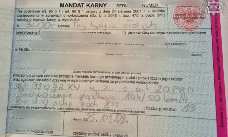 Mandat za prędkość na 3 tys złotych. Kierowca z Raciborza zapłaci za drogową recydywę (fot. Policja Śląska)
