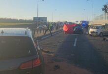Wypadek na DK1 rozbite samochody na drodze