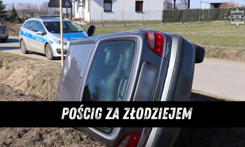 pościg policyjny w Krzepicach