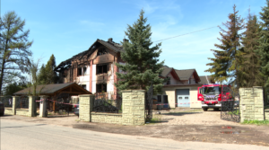 Pożar Pszów, budynek strawiony przez ogień