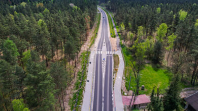 DK46 Janów Lgoczanka Lelów Nakło z lotu ptaka