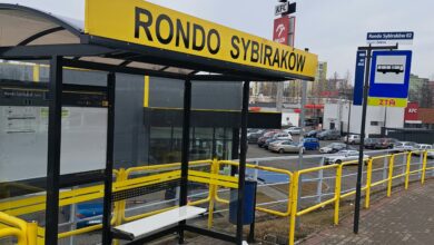 Zmiana tras linii M1 i M16 przystanek autobusowy