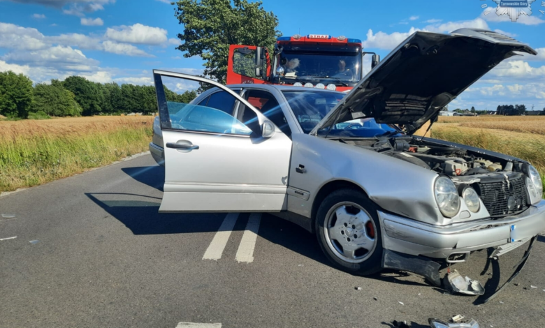 wypadek motocykl czarny alert