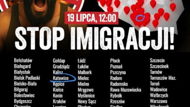 Protest imigranci katowice