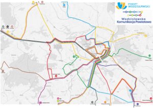 Wodzisławska Komunikacja powiatowa - schemat połączeń