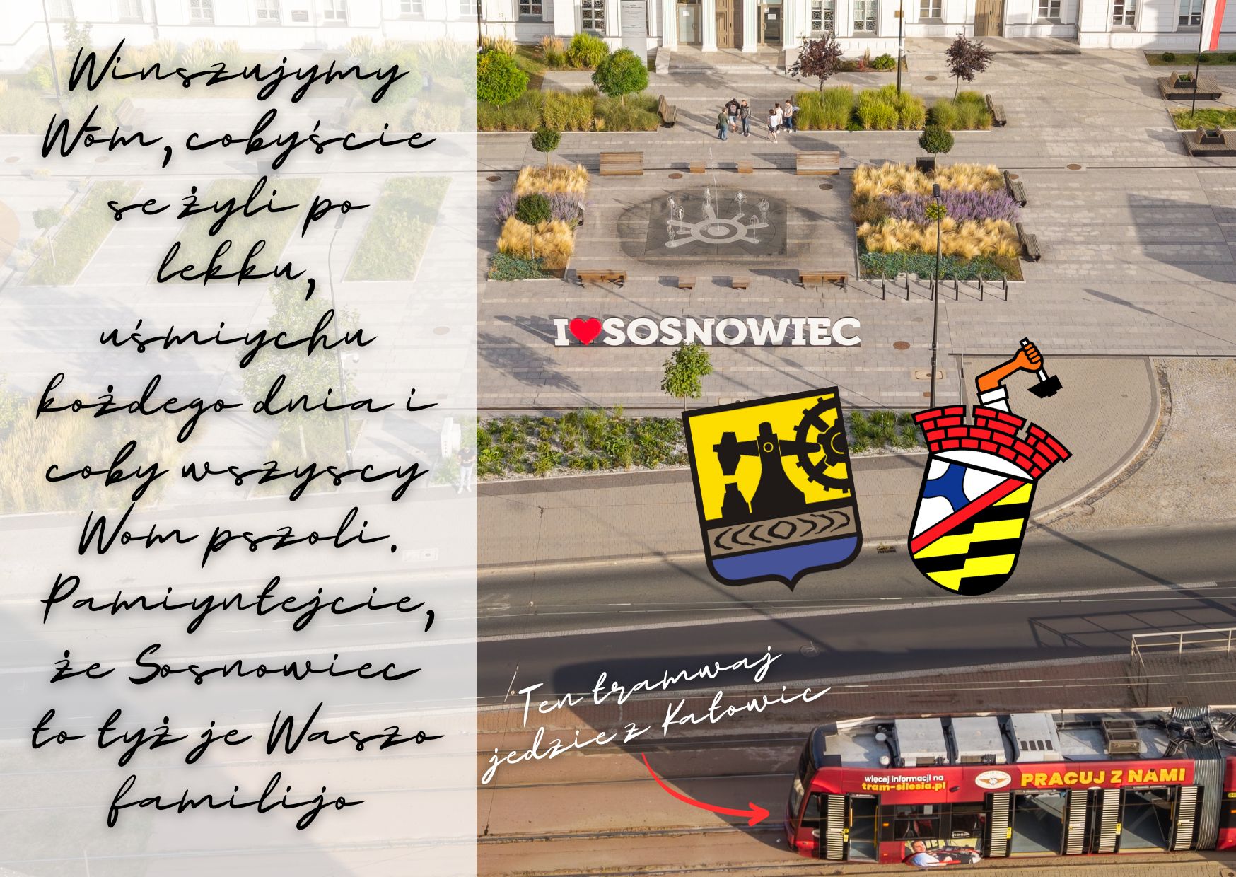 Pocztówka z życzniami dla katowic